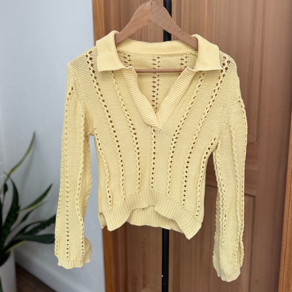 Jonathan Simkhai Light Yellow Sweater
